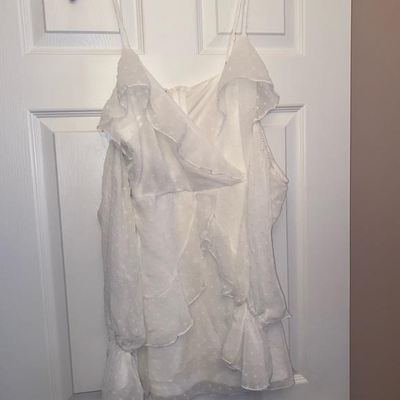 White off the shoulder mini dress - Picture 3 of 3